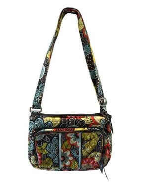 Vera Bradley Lil Hipster Crossbody Bag - retired "Flower Shower" fabric pattern